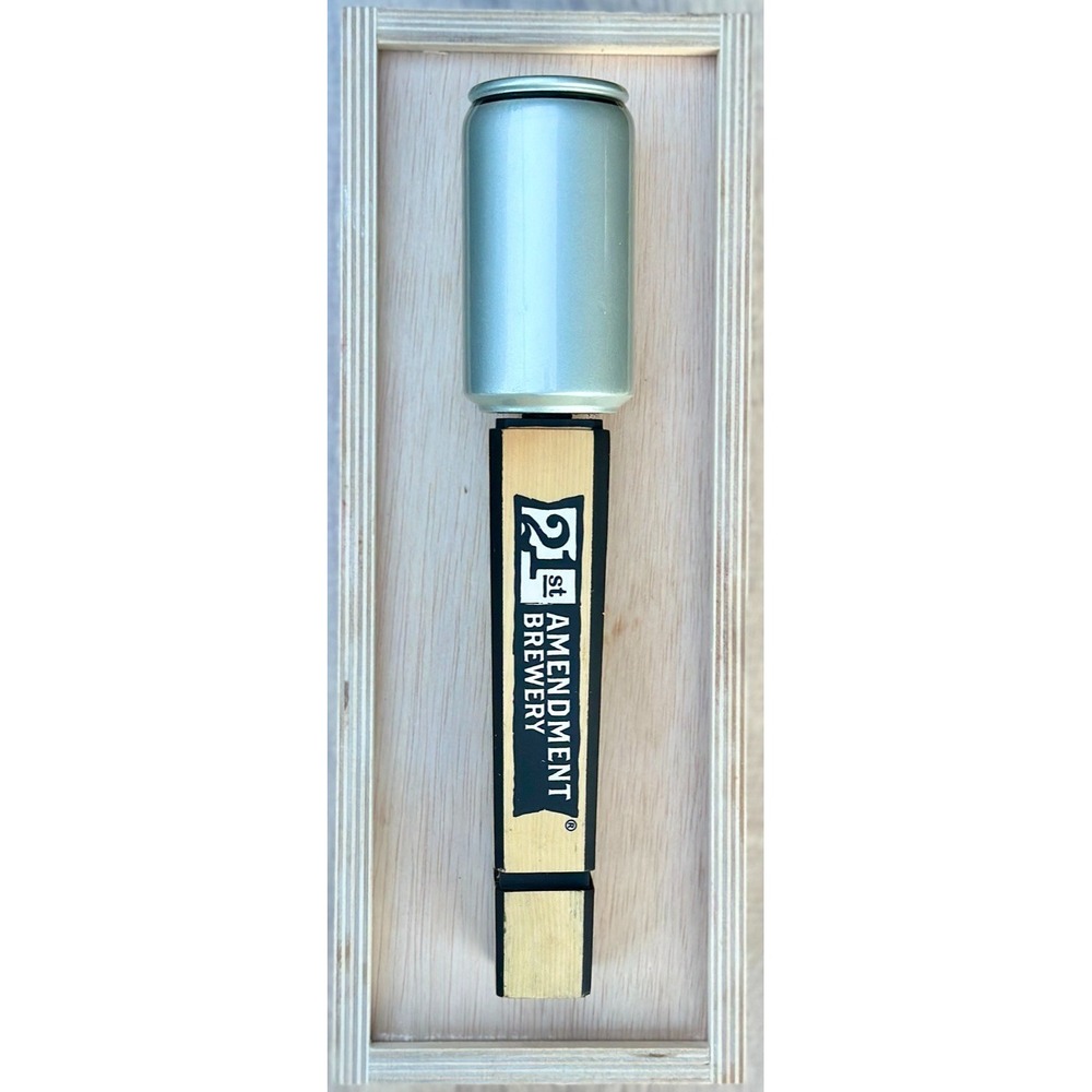 21st Amendment Brewery Tap Handle, Blank "Cans" for Customization, Breweriana